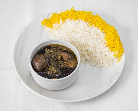 Persian Herb Stew-Lamb & Rice (Ghormeh Sabzi)