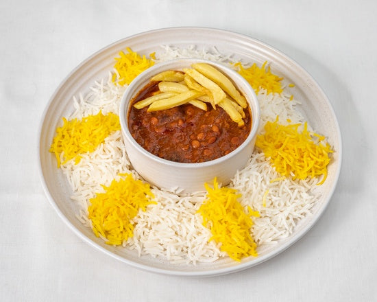 Lamb Stew Pilau (Qeymeh Polo)
