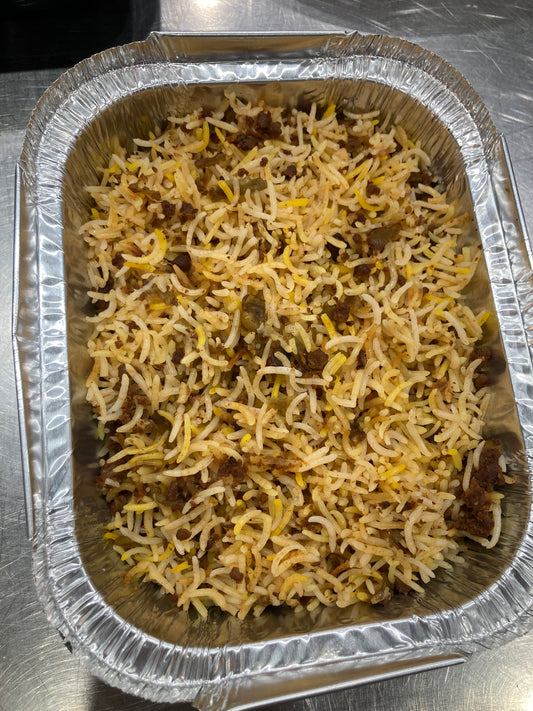 Persian Beef Pilau (Lobia Polo with Beef Mince)